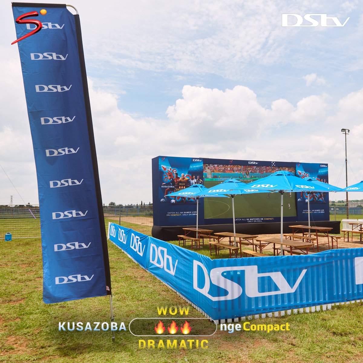 DStv's tweet photo. Monate ha o feleπ₯π₯π₯ We're here at #LyfeFest with @Yfm to bring you another #FIFAWorldCup viewing experience, and the #SummerOfYourLife. Stay tuned for more #KusazobaMnandi ngeCompact. https://t.co/n0z2wTtoXd