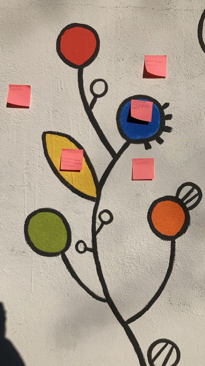 amarchitettura's tweet image. La sindaca di #Settimo #Piastra illustra le realizzazioni di un parco per i bambini
Questi sono “i pensieri gentili” che vengono lasciati nel parco e gli avventori possono portarseli via