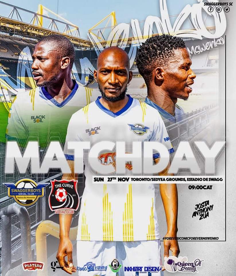 Swaggerboys_SC's tweet photo. โผ Fixture Alert โผ๏ธ
๐๏ธ 27/11/22
@Bafana_ba_mswenko
vs The CURVE Social CLUB
โฐ0900HRS - Kickoff
๐ Ramotswa, Estadio de Swagg
Be There Or Be Told. ๐ฅ
#bafanabamswenko
#bommebamswenko
#plateaurest
#gamalteaqualife
#inkheartstudios
#queenofbeauty
#sedyea https://t.co/ODaAb7vMi7