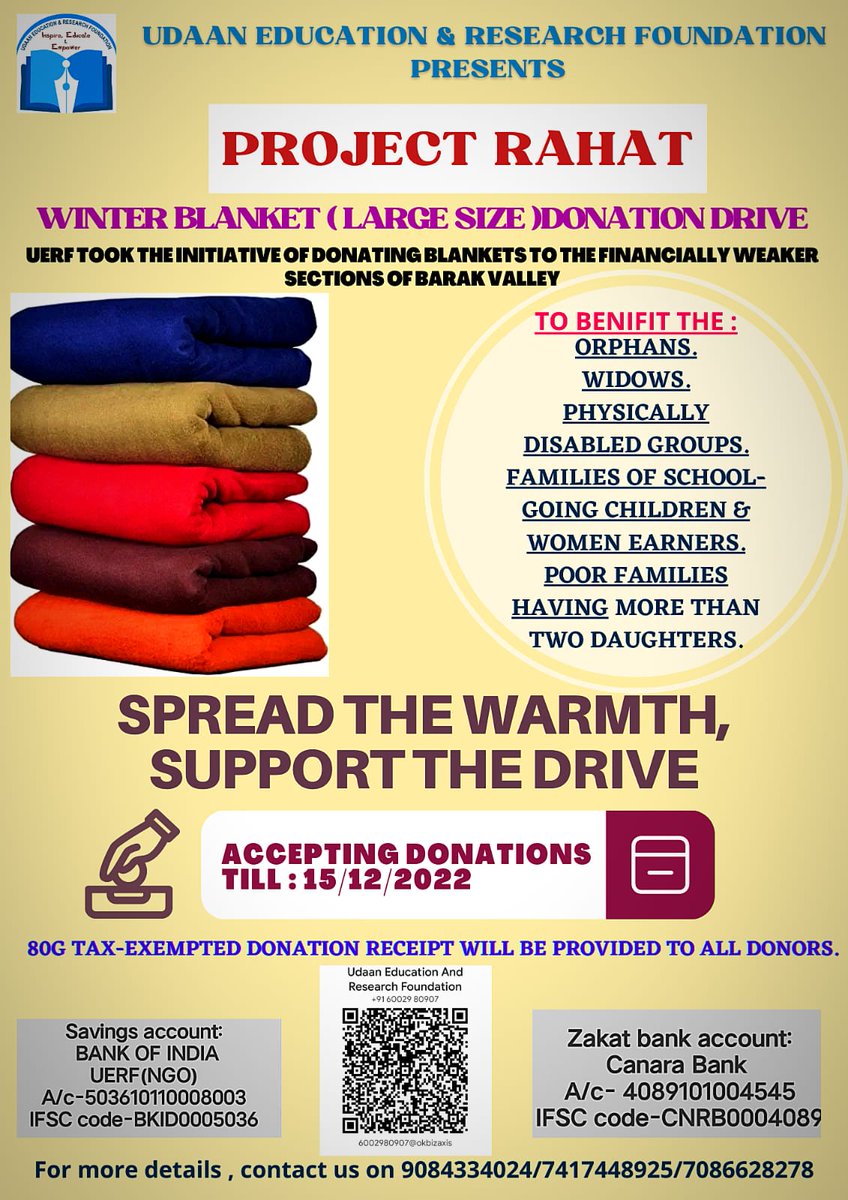 ShahidulChaudh1's tweet photo. Give warmth to one family.
#donate 
#blanketdonation https://t.co/1XscDClmz3