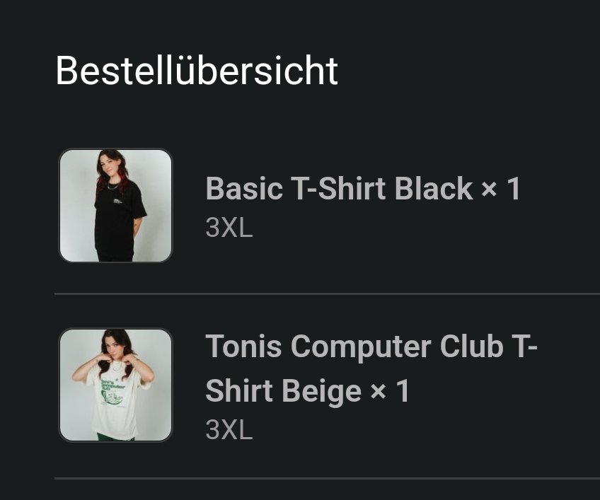 Finally auch die 2 Shirts die ich letztens nicht bekommen habe bestellen können! So unfassbar happy could cry! Danke für den Restock und deb Vorrang! <a href="/RevedTV/">Antonia</a>
