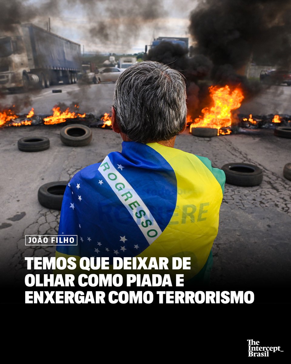 Desde a derrota nas eleições, bolsonaristas iniciaram uma onda violenta para desafiar Alexandre de Moraes. O caráter terrorista que os atos golpistas têm tomado são resultado direto do incentivo de Jair Bolsonaro, das Forças Armadas e de políticos aliados. theintercept.com/2022/11/26/ter…