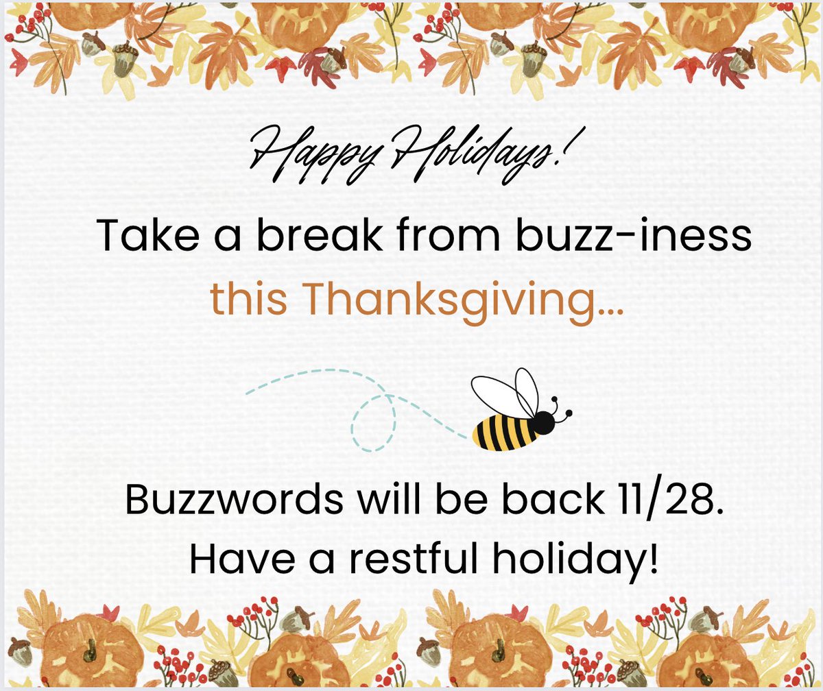 Happy long weekend! Hope you're having a good one and check us out this next week for more Buzzwords! 
ScholarlyTeacher.com
#buzzwords #HigherEd #ScholarlyTeacher