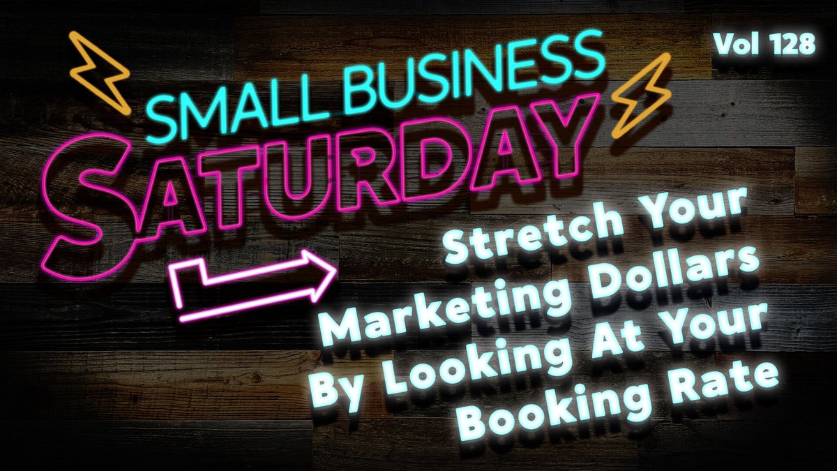 Lancebachmann's tweet image. Today, our #SmallBusinessSaturday Squad, Bernie and Jill, sit down to talk about one metric that you MIGHT be neglecting… Booking rate! Stay tuned to learn about how you can increase your #bookingrate and make more money in 2023! 🎶 #SmallBusiness

bit.ly/3ODng4F