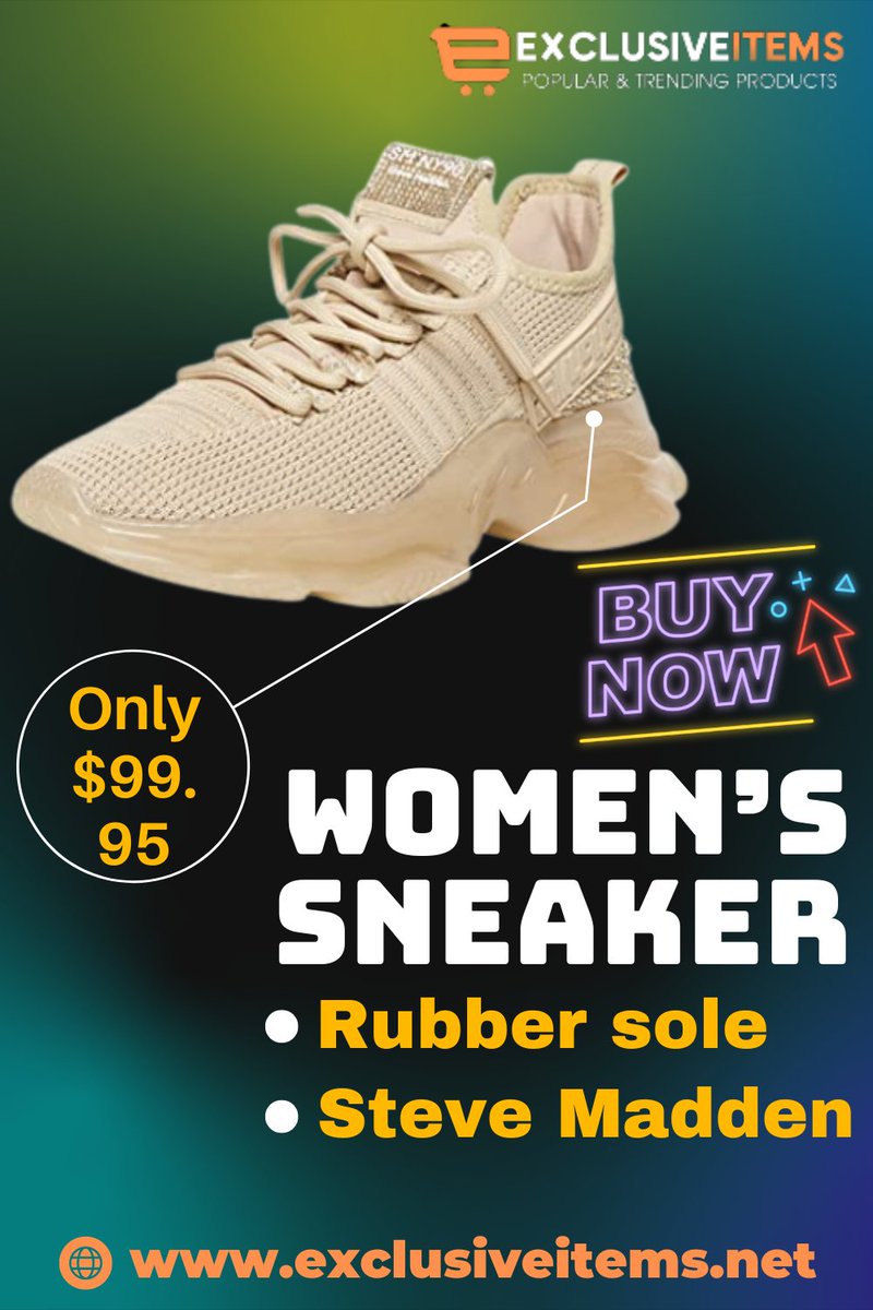 ExclusiveItems3's tweet photo. Steve Madden Women’s Maxima Sneaker
.
Made in the USA or Imported
Rubber sole
Steve Madden
.
.
Price : $99.95
.
.
Buy now from https://t.co/5dv2PPUrdj
.
.
#womensneakers #sneakers #womenshoes #shoes #fashion #jordan #mensneakers #sneakersaddict https://t.co/kbis7lWi7d