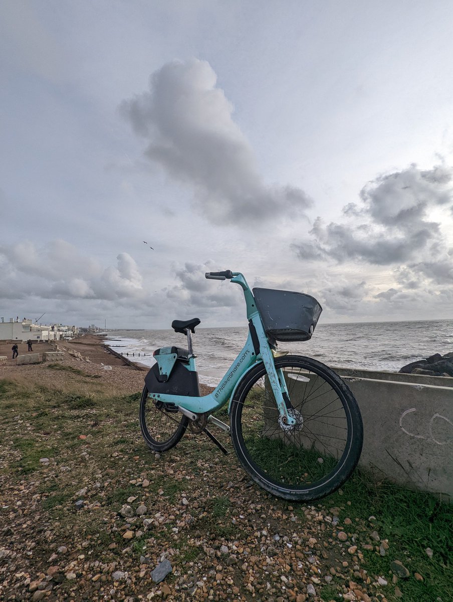 A final ride on a @BTNBikeShare SoBi 4.5 in a cloudy Brighton before they're decommissioned at the end of the year.