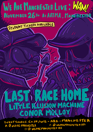 GIG PICK OF THE WEEK: <a href="/wearemanchester/">Wearemanchester</a>’s monthly showcase is back once again at <a href="/AatmaVenue/">Aatma</a> tonight with an impressive line-up for November, headlined by <a href="/LastRaceHome/">Last Race Home</a> supported by Little Illusion Machine.

manchesterwire.co.uk/guide/manchest…