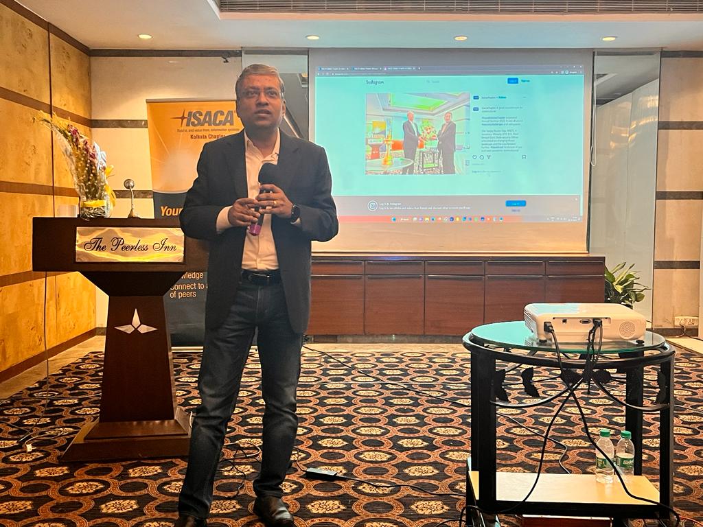 IsacaChapter's tweet photo. Vote of Thanks - Sandeep Ganguly, immediate past president.

#IsacaKolkata https://t.co/OFa4C189kB