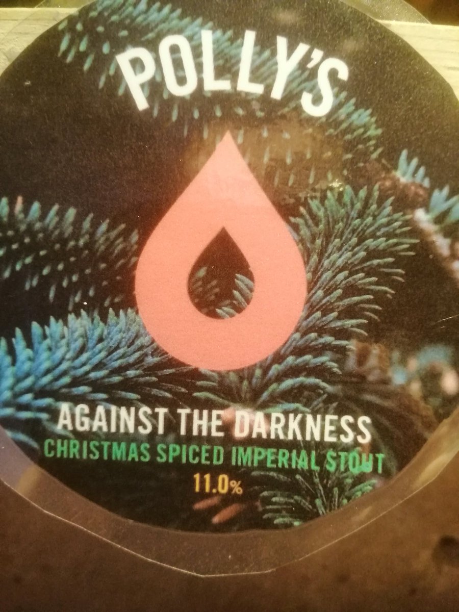 Just on tap <a href="/PantilesTap/">The Pantiles Tap</a> our very first Christmas beer for 2022 is <a href="/pollysbrewco/">Polly's</a> 'Against The Darkness'Christmas Spiced Imperial Stout' 11%
It begins. 😁