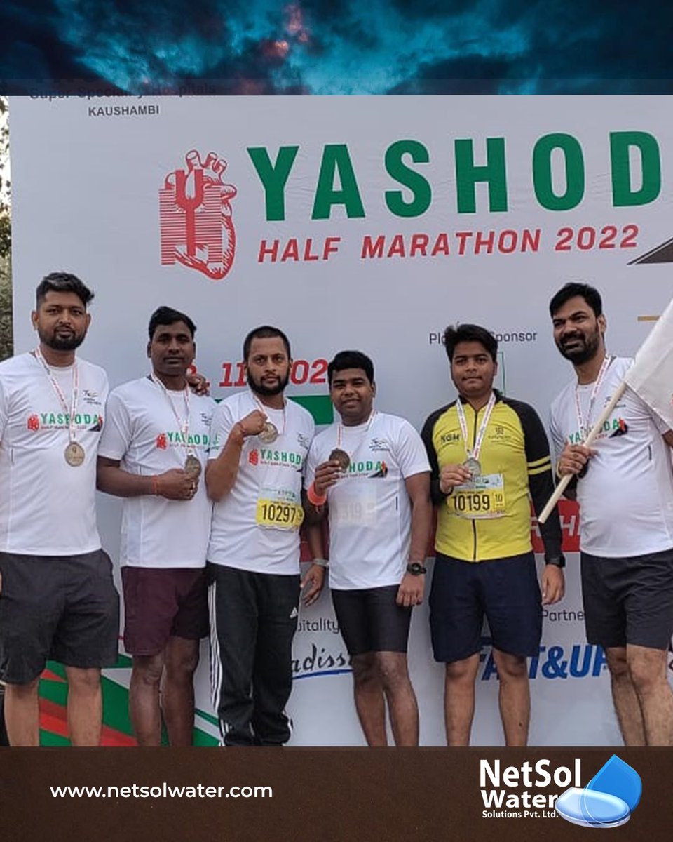 NetsolWater's tweet photo. 🏃🏻 “A fit body, a calm mind, a house full of love. These things cannot be bought – they must be earned.” – #NavalRavikanth

💪 Netsol Water backed their Team, for physical and mental activity in the workplace. 

#team  #teambuilding #netsolwater #marathon #sustainable https://t.co/mcDNIshw1h