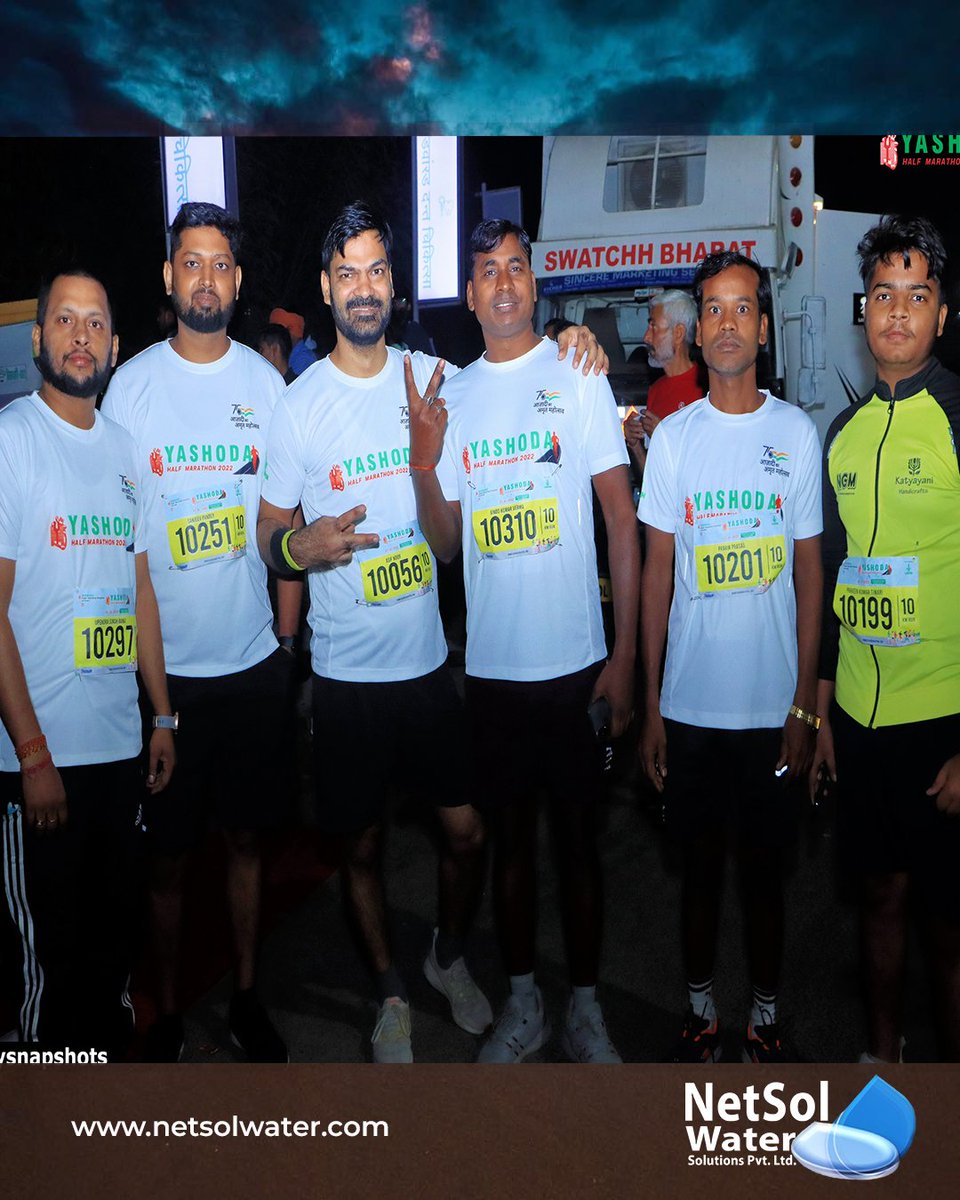 NetsolWater's tweet photo. 🏃🏻 “A fit body, a calm mind, a house full of love. These things cannot be bought – they must be earned.” – #NavalRavikanth

💪 Netsol Water backed their Team, for physical and mental activity in the workplace. 

#team  #teambuilding #netsolwater #marathon #sustainable https://t.co/mcDNIshw1h