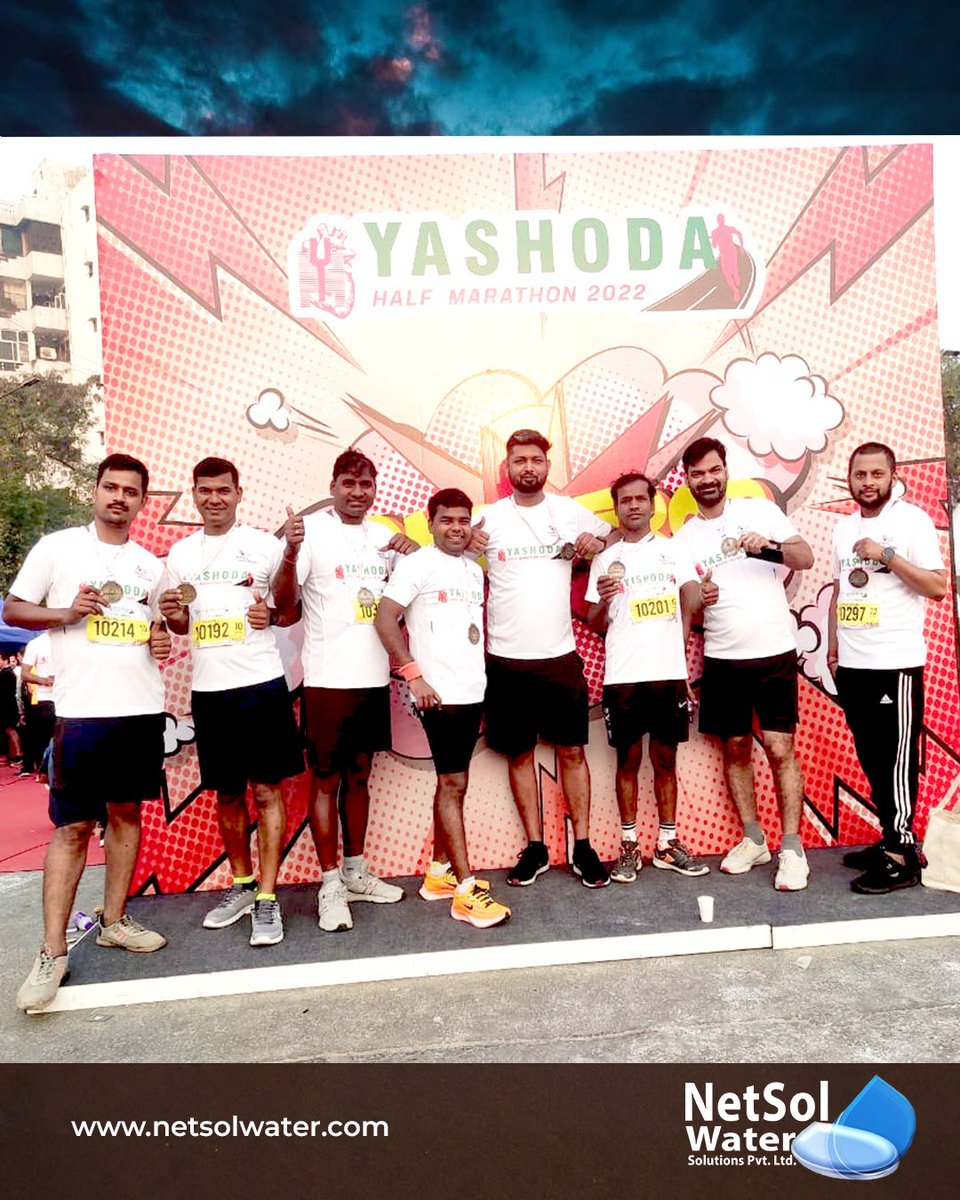 NetsolWater's tweet photo. 🏃🏻 “A fit body, a calm mind, a house full of love. These things cannot be bought – they must be earned.” – #NavalRavikanth

💪 Netsol Water backed their Team, for physical and mental activity in the workplace. 

#team  #teambuilding #netsolwater #marathon #sustainable https://t.co/mcDNIshw1h