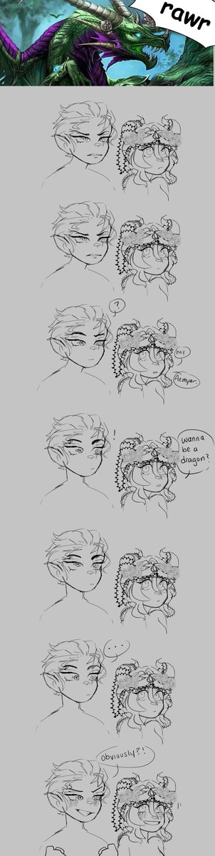 ChadBunn's tweet photo. lil comic strip of what happened in my dnd session last night https://t.co/Q66QpFYusb
