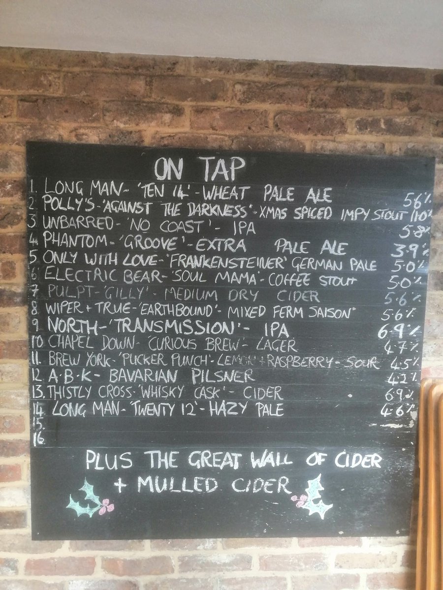 Beers for Saturday afternoon 26th November <a href="/PantilesTap/">The Pantiles Tap</a>