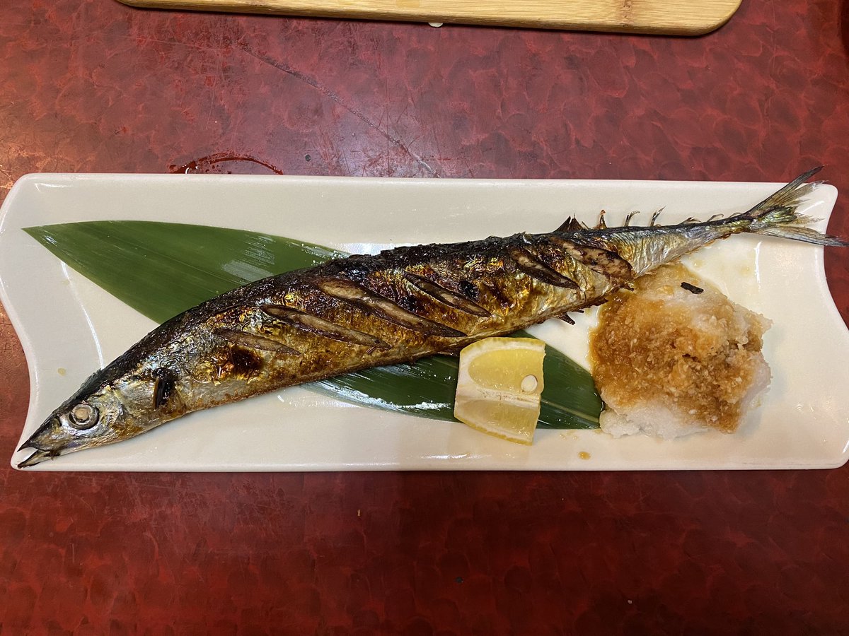 SakabaChannel's tweet photo. 生さんま塩焼🌟
850円
#遊亀
#祇園 https://t.co/mdsv41ntyG