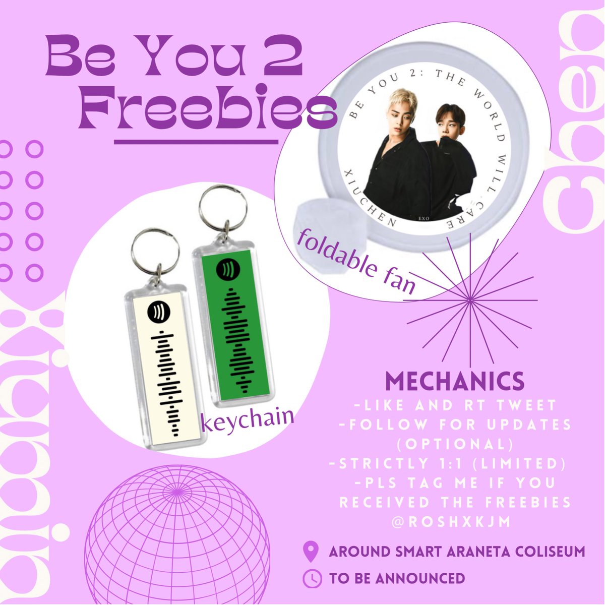 roshxkjm's tweet photo. Be You 2 in Manila FREEBIES

Hello Phixos! I will be giving away some freebies on d-day! 

✨Like and help RT to spread
✨Follow for updates (optional)

💫1:1 only (Limited qty)
💫Loc &amp; Time TBA
💫DM for Trade

#BeYou2 #BeYou2inManila #BeYou2Manila #Chen #Xiumin #XiuChen #EXO https://t.co/EvookCn9hE