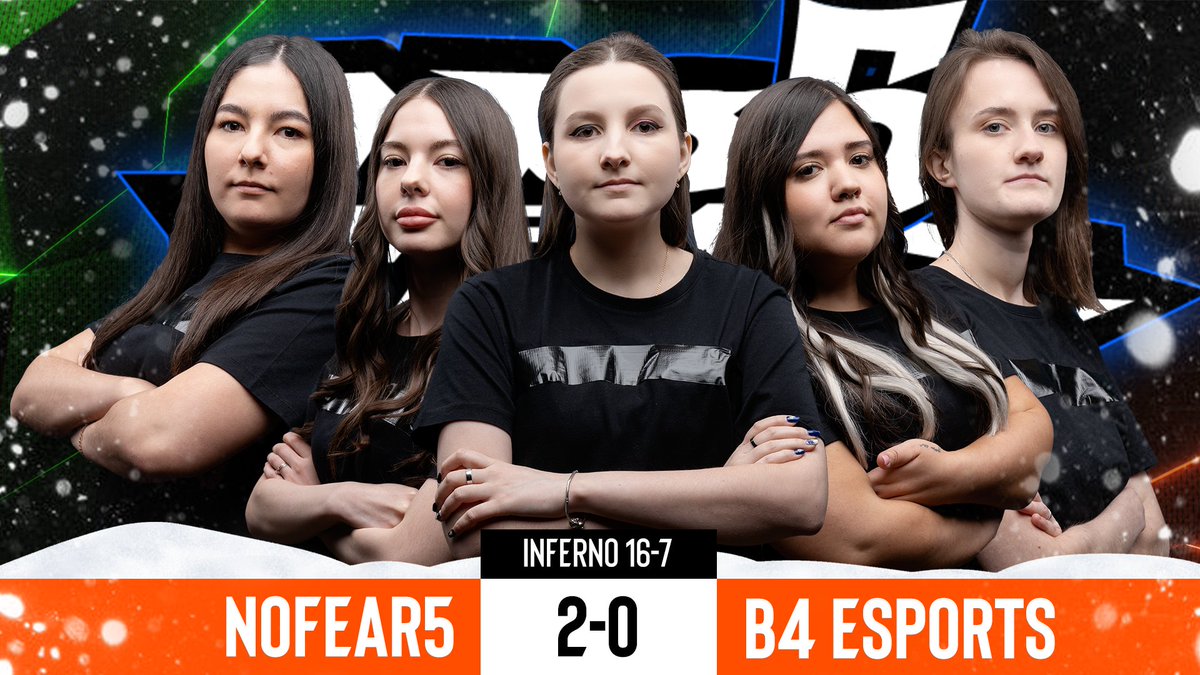 ESL Impact (@eslimpact) on Twitter photo We see another clean run today! ๐ช
#NOFEAR5 takes the series after only two maps against <a href="/b4ofc/">B4 Esports</a>
Vertigo | 16-7
Inferno | 16-7 We see another clean run today! ๐ช
#NOFEAR5 takes the series after only two maps against <a href="/b4ofc/">B4 Esports</a>
Vertigo | 16-7
Inferno | 16-7