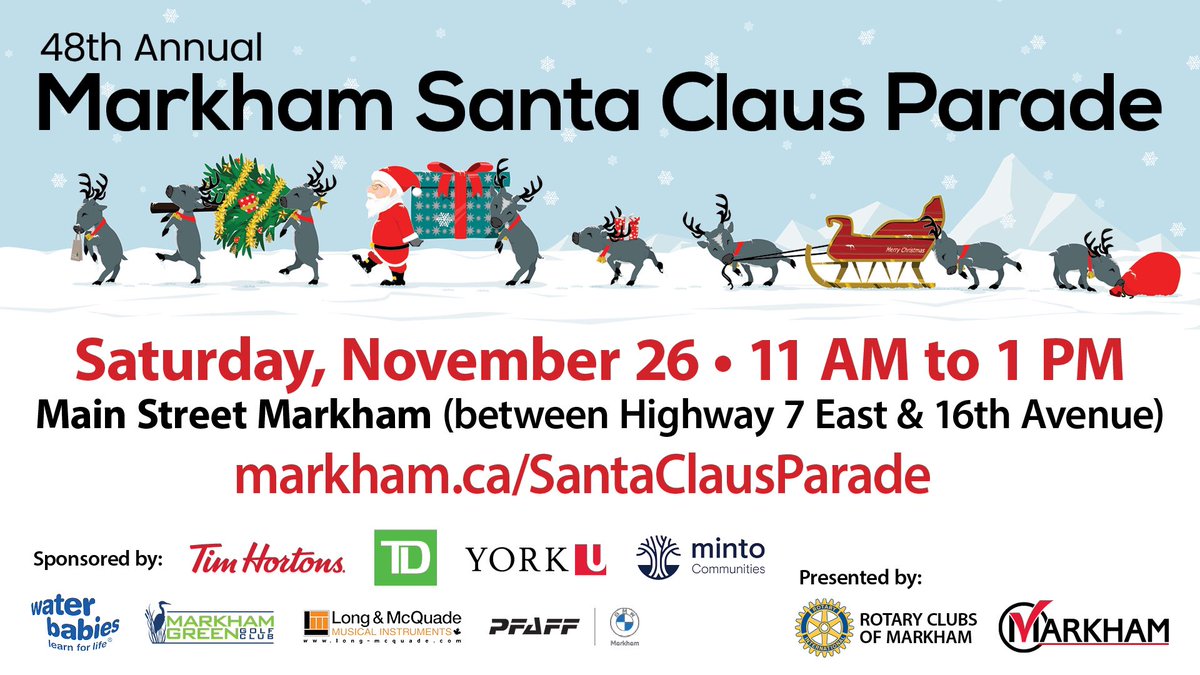 Santa arrives in <a href="/cityofmarkham/">City of Markham</a> today! #MarkhamSantaParade