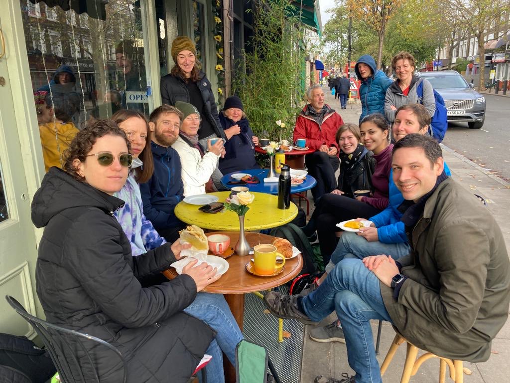 Post swim coffee with my ⁦<a href="/CallyMasters/">CallyMastersSwimming</a>⁩ buddies. My first Saturday masters session since March was awesome, despite the 7am alarm 🏊🏻‍♀️🥰💪🏻