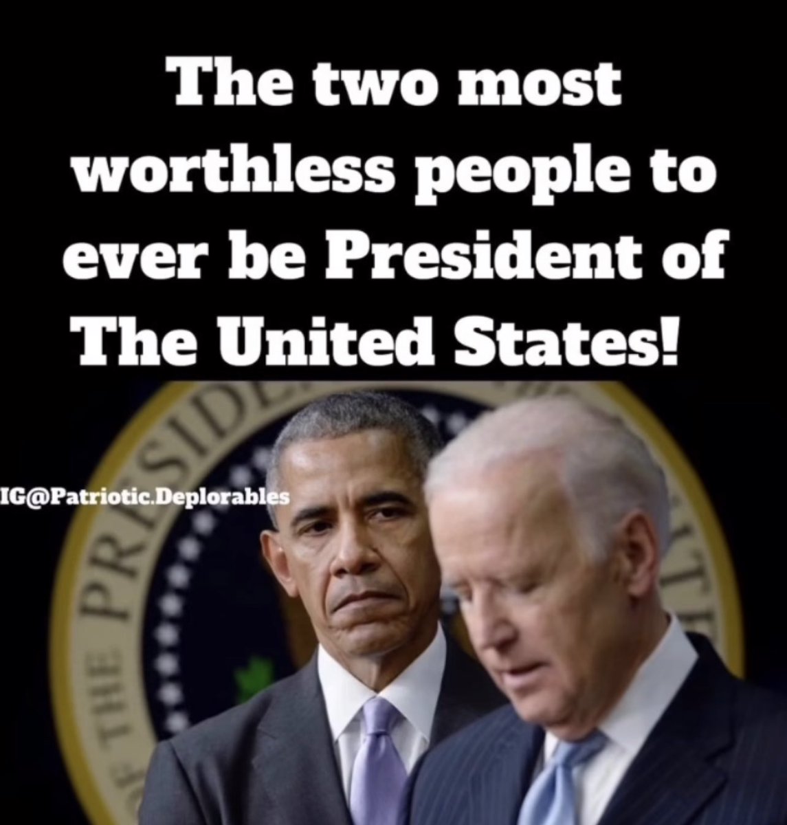 bfilo166's tweet photo. Shit always sinks to the sewer…turned back race relations 100 years throwing gasoline on every fire! #MAObama #CreepyJoe https://t.co/NzFAerjfzW