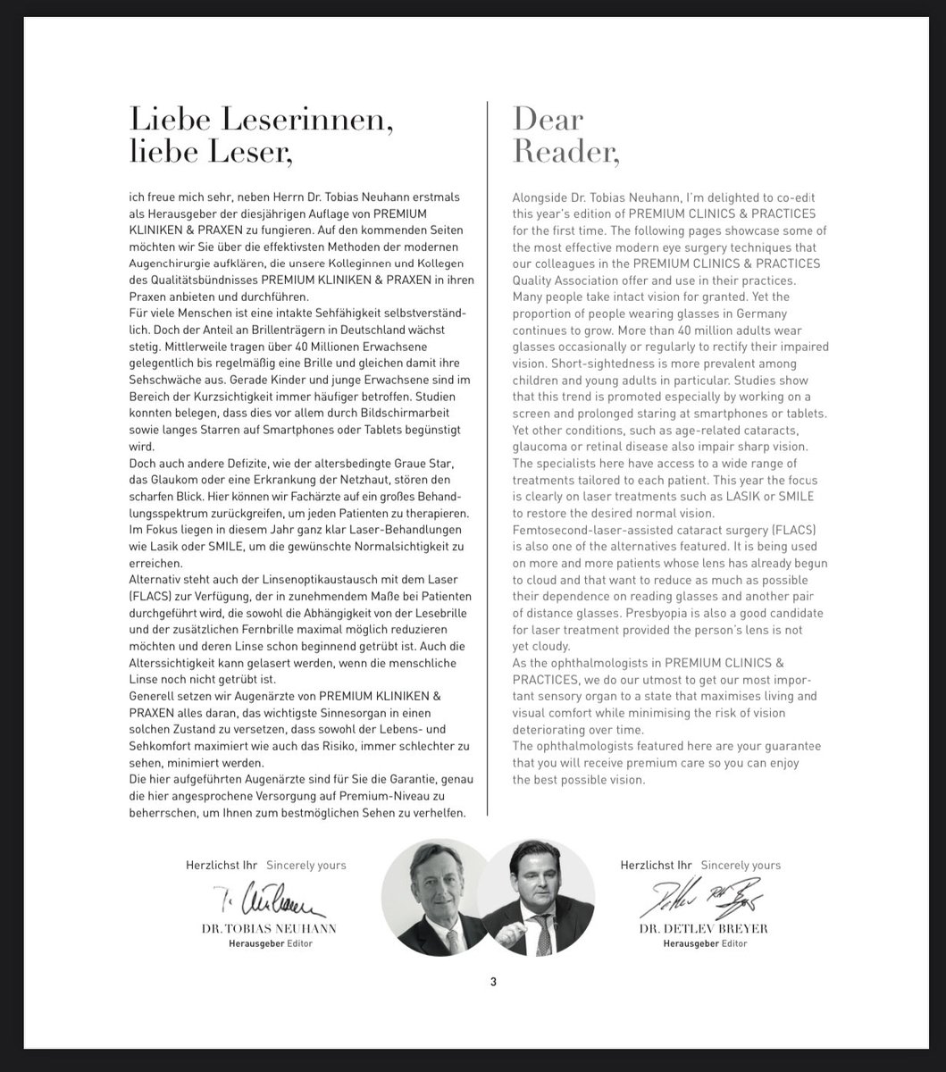 Ehre und Vergnügen zugleich: Premium Kliniken und Praxen Co Herausgeber mit the one and only Toby Neuhann 🙏🏻🍀