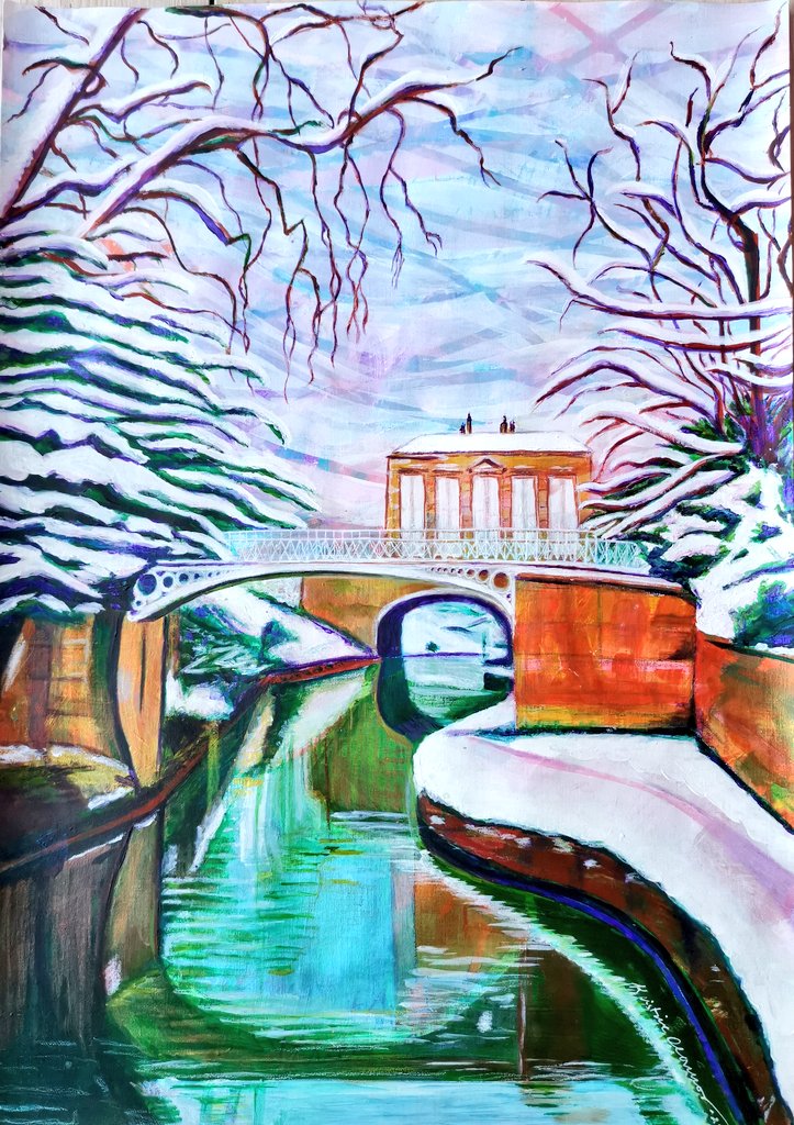 Another winter scene finished in time for Bear Flat Artists  Christmas Market on Saturday, December 3rd from 10 to 5 at the Methodist Church, Bruton Avenue, Bath. 
#affordableart #handmade #gifts #christmas #kennetandavoncanal
<a href="/bathlife/">BathLife</a> <a href="/TheBathMagazine/">The Bath Magazine</a> <a href="/WhatsOnBath/">BritEvents Bath</a> <a href="/bathmums/">Bath Mums</a>