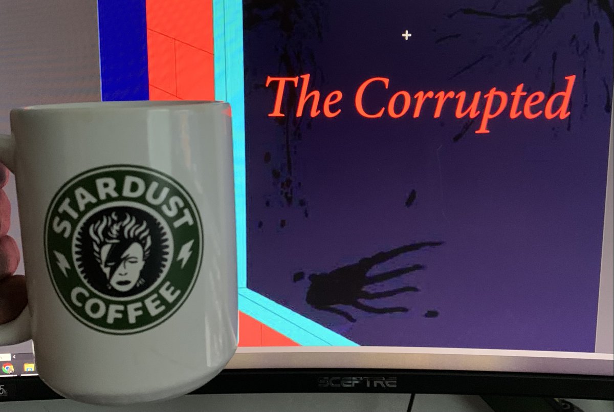 Darker_Hue's tweet photo. I'm excited about diving into #TheCorrupted! I can't wait to see what incredible horrors and vistas Navaar has in store for me this morning. #BooksAndBrew https://t.co/KixZHPyAcH