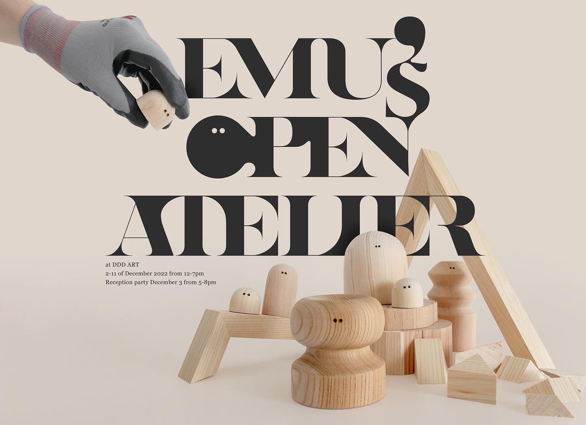 EMU_bb's tweet photo. 12月2日(金)から下北沢のDDD ARTに自身のアトリエを移して公開制作展「EMU’s OPEN ATELIER」を行います。

DDD ART_苑
東京都世田谷区代沢4-41-12

2022.12.2(fri)-12.11(sun)
12.5(mon)お休み
12:00-19:00（最終日17:00まで）

https://t.co/Zdpf3nJPuU https://t.co/jX501XiiV1