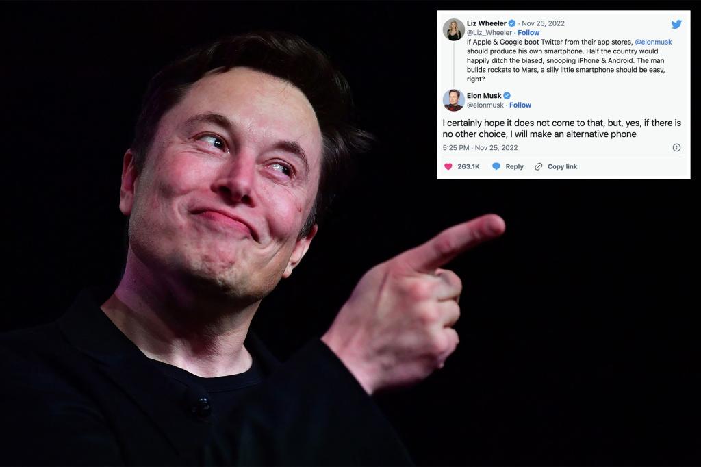 SoftPowerNews's tweet image. Elon Musk says he will create a new phone if Twitter is removed from Google Play &amp;amp; Apple Store. #SoftPowerNews