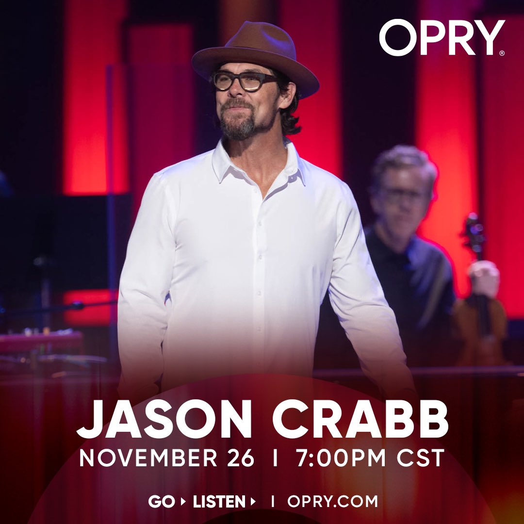 J_Baize's tweet photo. My buddy @JasonCrabbMusic is back on the @Opry tonight. Tickets are still available. It will be a great show. https://t.co/qnwV9Xutk6