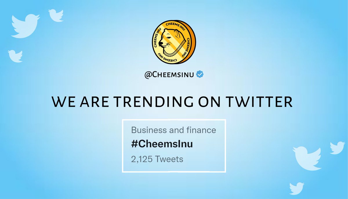 MrBreadSmith's tweet photo. #CheemsInu hashtag is trending no twitter since 4 days, its so amazing to see #Cheemsarmy at work and smashing them tweets ππΎ
We all Gonna Make it fam with @CheemsInu β€οΈπΆ
Note: About 4,000+ tweets now in last 24 hours π΅πΎ
#Cheems #Cheemsinu #Cheemspad #Cheemsswap #NBC https://t.co/VrB67VOibt