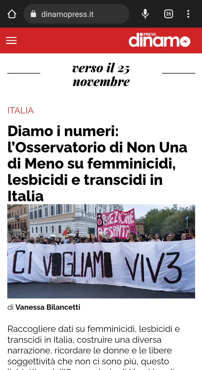 Su dinamopress, uno speciale ricco di articoli ed approfondimenti su #violenzadigenere. Prontɜ per tornare in piazza oggi, #nonunadimeno #26novembre  Saremo marea!