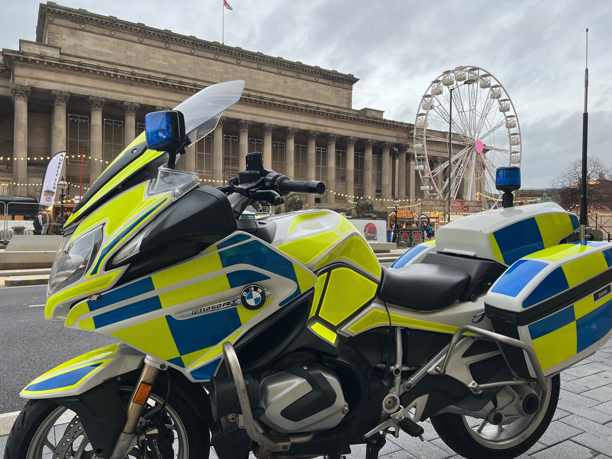 MerPolTraffic's tweet photo. #RPU officers are out today around the City Centre assisting @Merseytravel to keep the bus routes in and out of the city clear and running for those who are visiting/working. @lpoolcouncil have also introduced new vehicle restrictions on #HanoverSt, #LimeSt and #StJohnsLane https://t.co/2qoV6a51yA