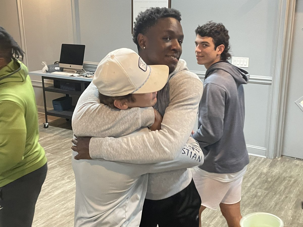 Chris_S_Hancock's tweet photo. And to the young man who has become a 4th son in #TeamHancock. When you think you have seen all his moves, he surprises you with a few more. Looking forward to watching you at the next level @orelgray3. We’ve always got your back! https://t.co/T4aUP96TSw