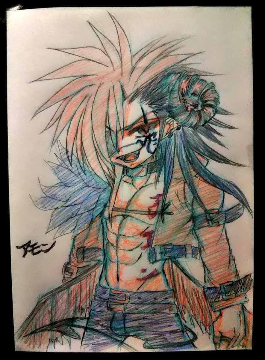 sab_Byako's tweet photo. #このタグを見た人は片目隠れのオリキャラを載せる 
🦊ハティ 😈アモン 💪エギル 🐍フウマ https://t.co/NhUILEicdr