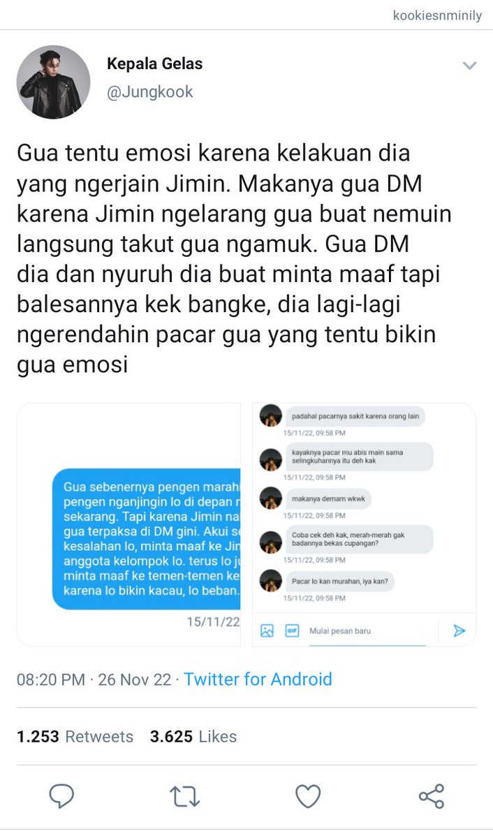 kookiesnminily's tweet photo. —tujuh ratus lima puluh sembilan
tw , cw // degrading , harshwords https://t.co/Xy9CY7cRyt