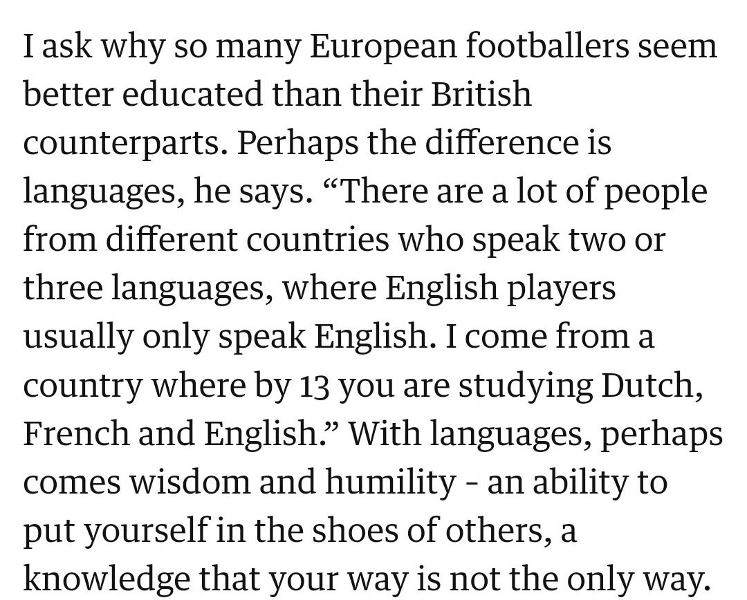 Get this in the marketing blurb @UCML! Manchester's finest European <a href="/KevinDeBruyne/">Kevin De Bruyne</a> <a href="/ManCity/">Manchester City</a> on the benefits of language learning in today's <a href="/guardian/">The Guardian</a> <a href="/emmacayley/">Emma Cayley 谷曦 @emmacayley.bsky.social</a>