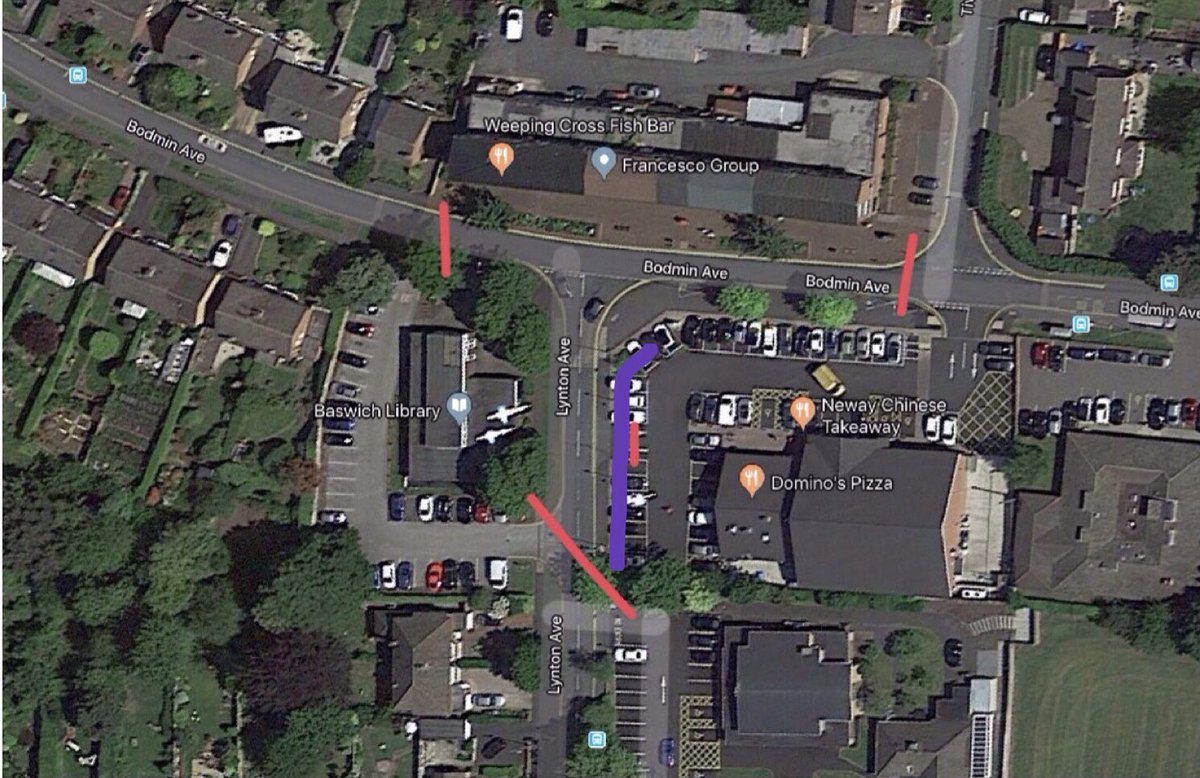 Reminder, Road Closure Bodmin Shops 1:30 - 6pm
Community Christmas Fun Day 2:00-5:30
(Coop car park spaces closed opposite the Library)
Coop car park accessed from Bodmin Ave only
Library car park open &amp; remains one way only. #baswich <a href="/ChaseriderBus/">Chaserider</a>