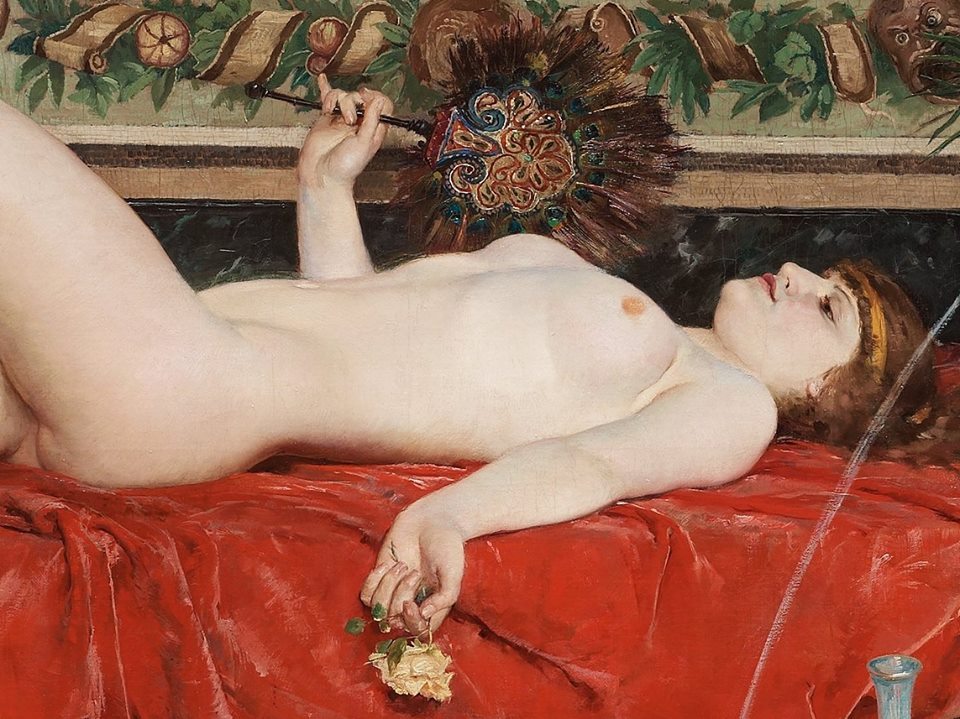art_lying's tweet photo. Georg Pauli - Roman Bath - Odalisque (detail) (1881) https://t.co/SaY4zYYZZn