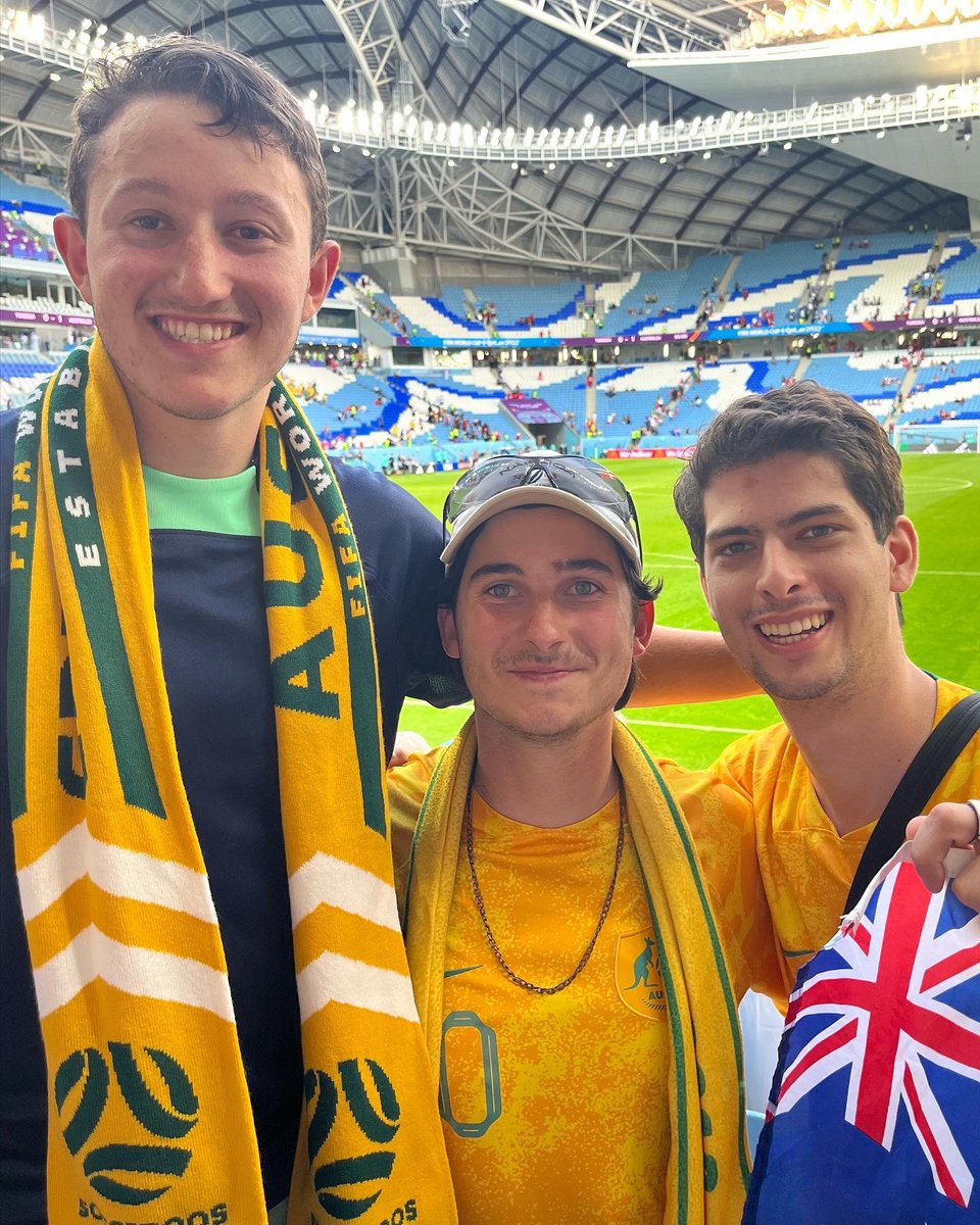 JaredBrett2's tweet photo. What a game! Truely a magical experience. Great being with @TomWilliamsPol getting his tactical insights along the way. Now to Denmark! Go @Socceroos #FIFAWorldCup https://t.co/K0u6geQDtW