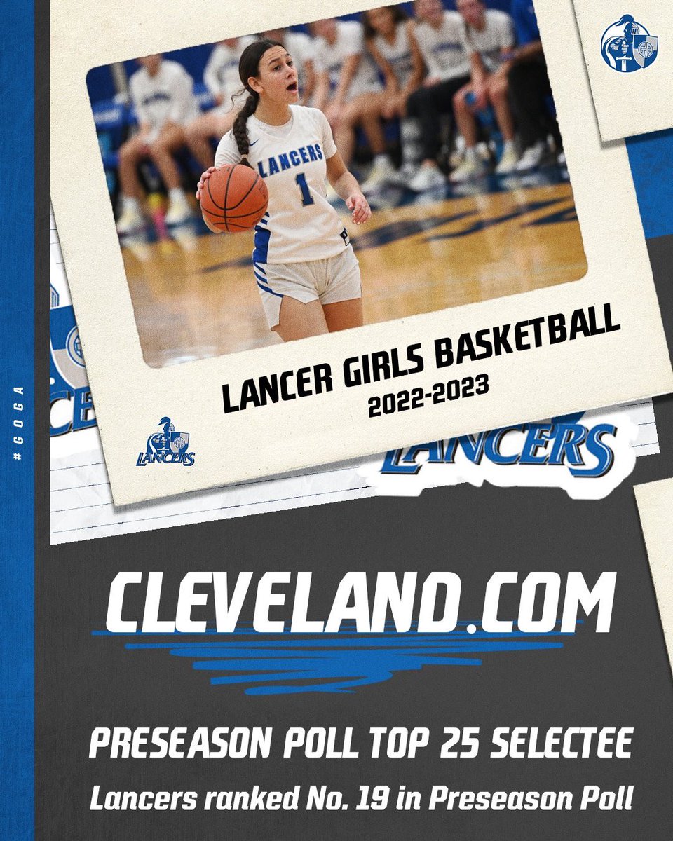 GALancerAD's tweet photo. ICYMI‼️
Shoutout to @GALancerGirlsBB, who began the regular season ranked No. 19 in https://t.co/OqR6Yzf0hW’s 2022-23 preseason poll! The Lancers, now 2-0 on the year, take on CVCA next today in the Cleveland Classic at Baldwin Wallace University! Tip-off is at 1:45 pm. #GoGA https://t.co/d5aD3KwWY5