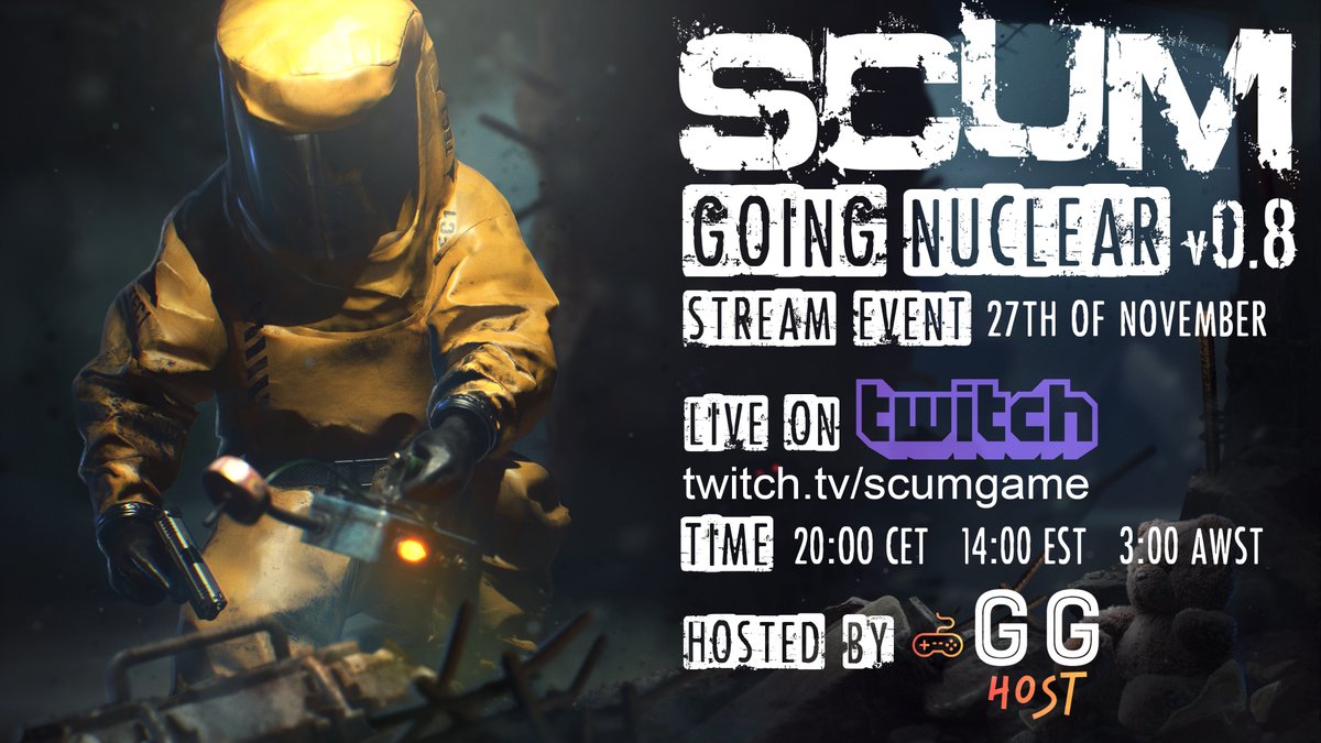 ScumGame's tweet photo. ATTENTION ATTENTION! The time slot for the Stream event tomorrow has been moved. Some of the dev team needed for the event complained that the World cup match was in that slot so we had to move it. It was me, I complained. See you there!!! https://t.co/4mEwJFium4