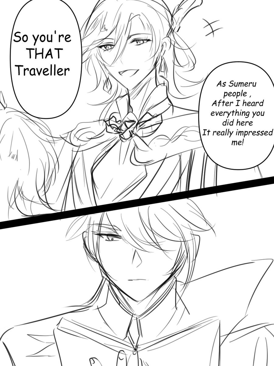 IlluIll2's tweet photo. #アルカヴェ #haikaveh short rough comic

After story where kaveh finally meet traveller and Dendro archon and Nahida make some short conversation with Alhaitham in their meeting https://t.co/Z3ICDv5Ib2