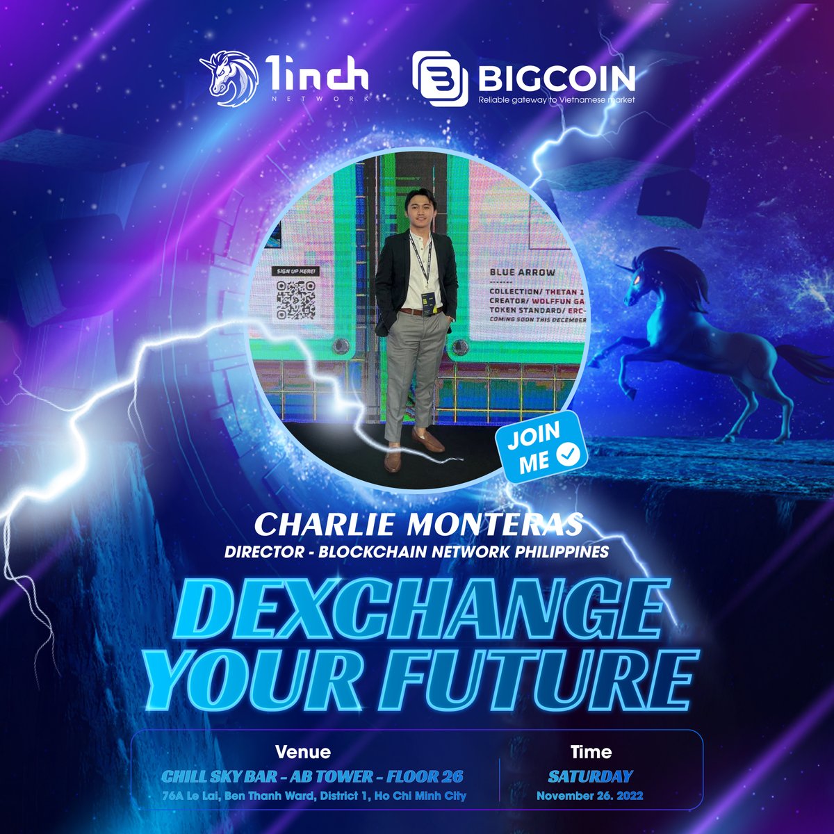 Connectweb3ph's tweet photo. TONIGHT at ETH - Vietnam! LFG 🚀

BNP goes to #dexchange your future! 🔥

Our CEO &amp; Founder, Ken Berdz Berry, and Brand Architect Director, Charlie Monteras, are thrilled to meet and socialize with all Eth Vietnam visitors!

1/2 https://t.co/l5OW2NgQeG