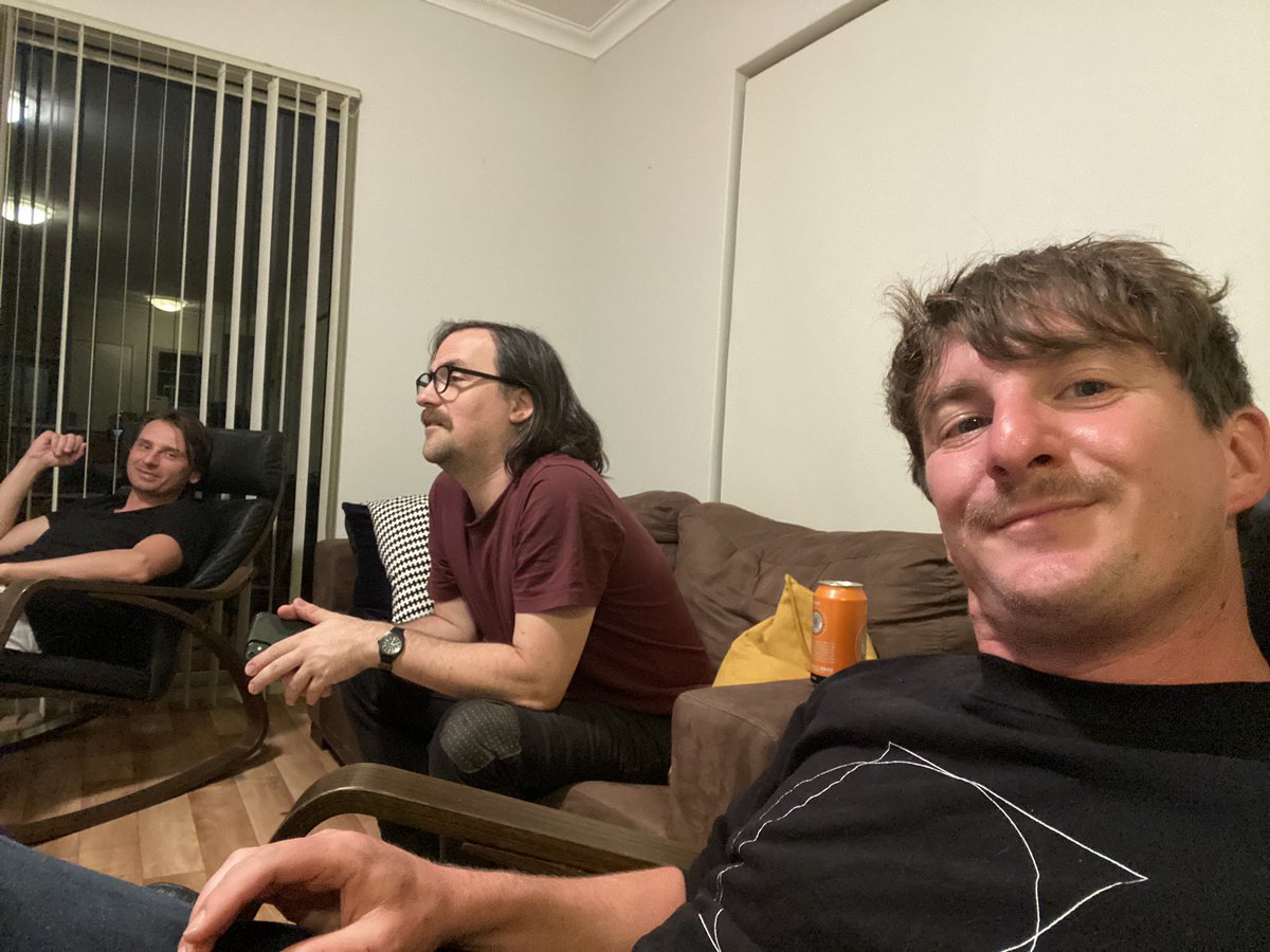 NewToWhoPodcast's tweet image. Together again in the same room. We didn’t record an episode but we are watching Nightmare Of Eden. #silverandsequins