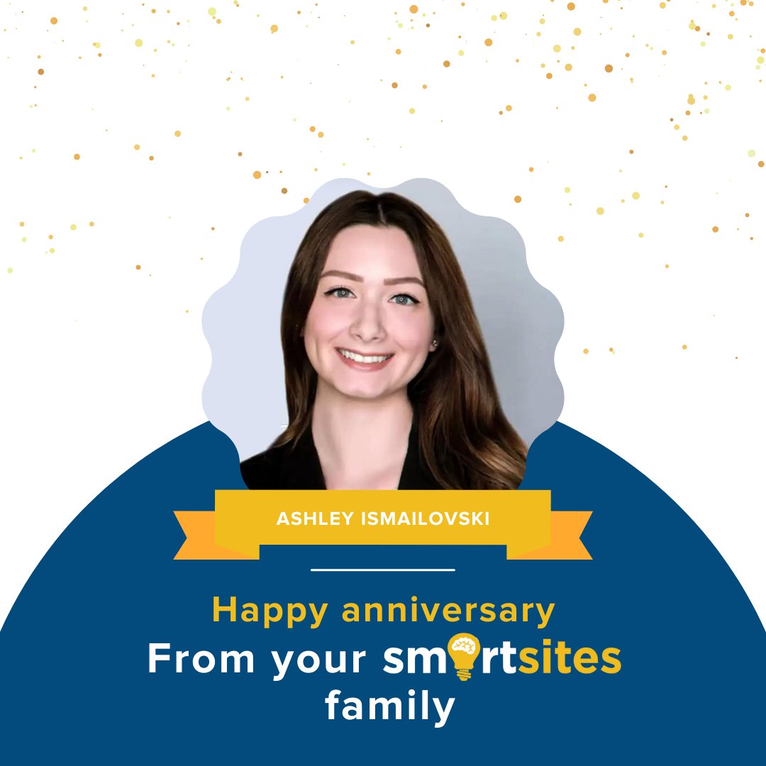 SmartSitesNJ's tweet photo. Every workplace needs someone who is an inspiration for their peers. We are proud of you and your achievements Ashley Ismailovski!
#established2011 #smartsitesnj #showthelove #happyemployees #workanniversaries #marketing #ppc #seo #webdevelopment https://t.co/zVmLSllRCS