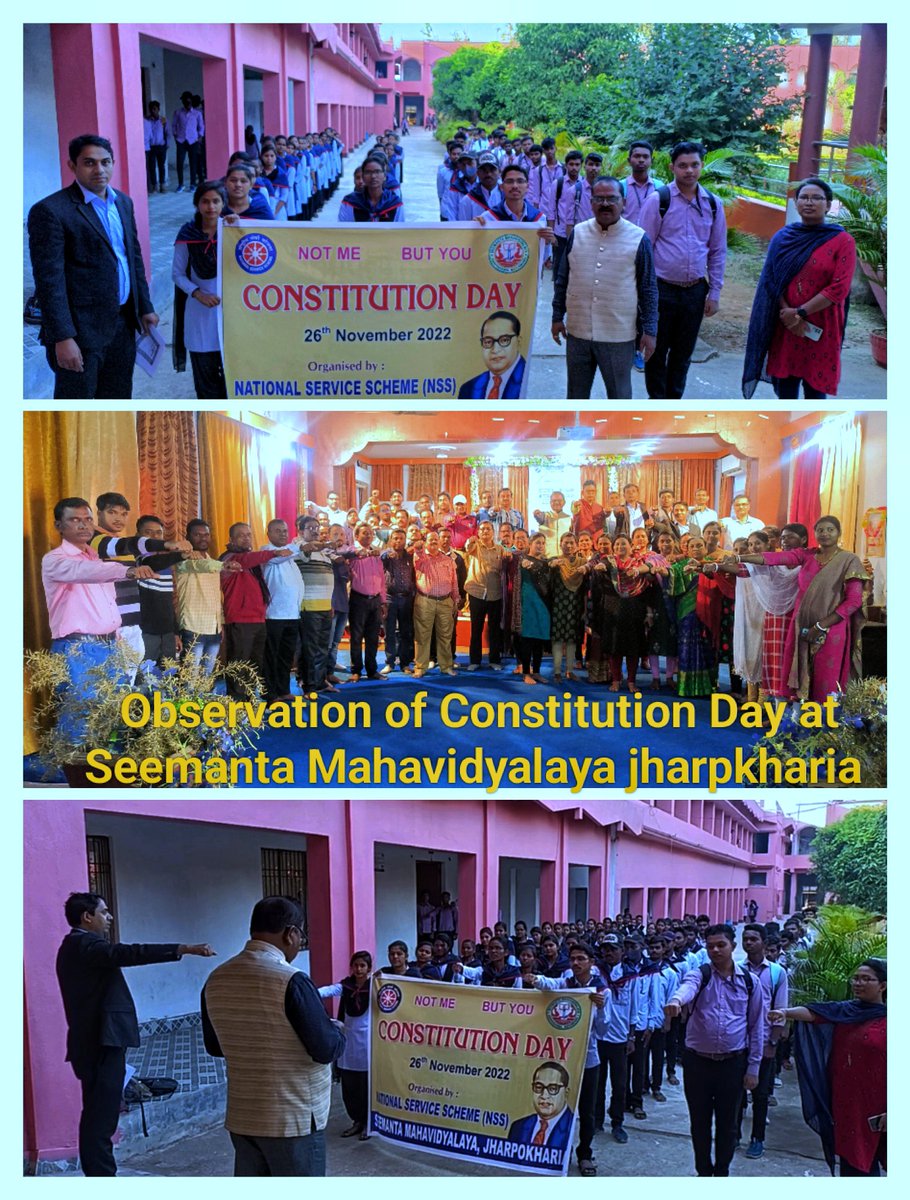 Celebration of #ConstitutionDay 2022 by NSS unit of Seemanta Mahavidyalaya jharpkharia Mayurbhanj 
 Odisha

#SamvidhanDiwas  #IndiaMotherOfDemocracy 

#seemanta_mahavidyalaya 
#nssodisha 
#nssindia 
#nssvolunteers 
#26thNovember