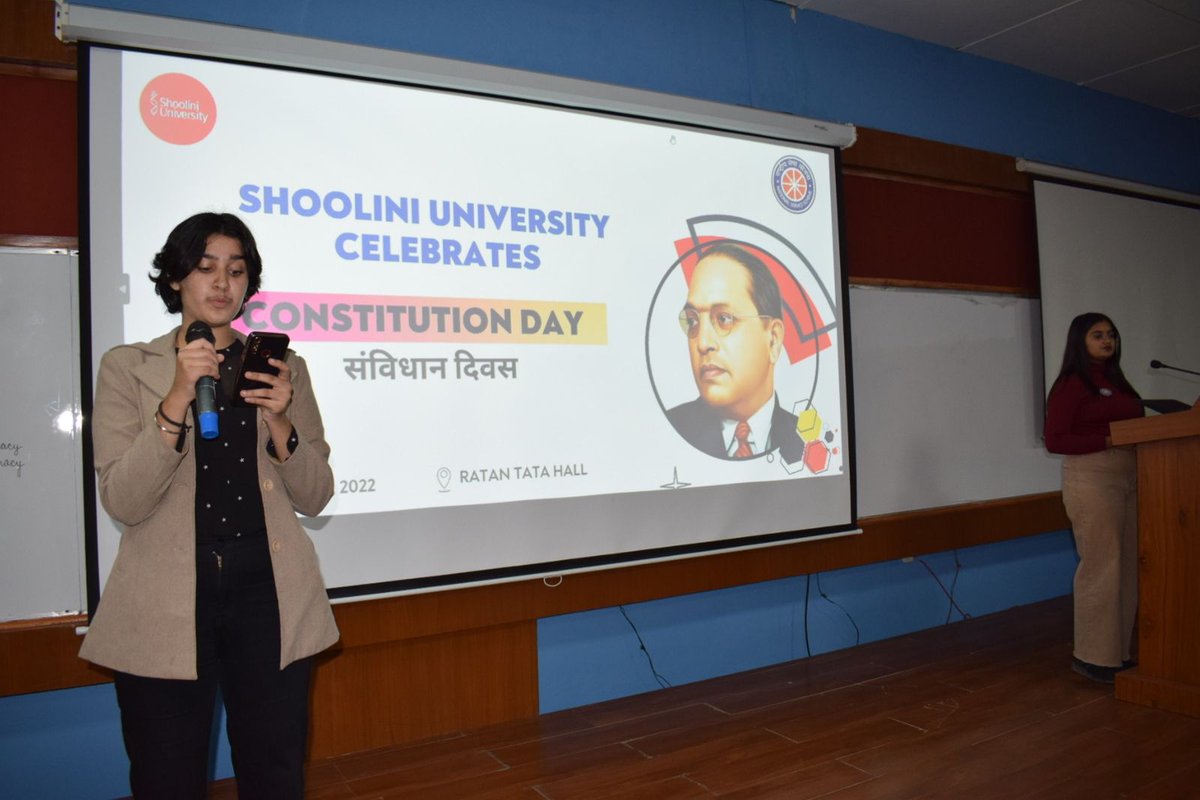 nss_shoolini's tweet photo. #NSS , Shoolini University organised Elocution on #ConstitutionDay2022 to learn the  fundamentals &amp; growing importance of written Constitution. 
#SamvidhanDiwas2022 @_NSSIndia @NSSRDChandigarh @Nyksindia @StateNSScellCHD @nykshimla @YASMinistry @ianuragthakur @AmritMahotsav https://t.co/R7LIwA5U8e
