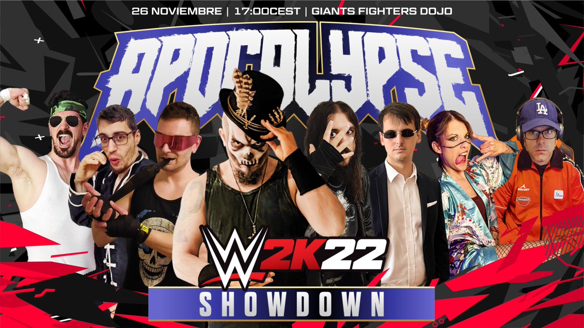 BCNFighters's tweet photo. 🔴¡EMPIEZA EL #ApocalypseShowdown! 💪 #WWE2K22
Es el momento de saber cual de estos salvajes se alzará por encima de la humanidad con el cinturón, la gloria y reinará en el APOCALIPSIS 👑
📺https://t.co/XWottPj3Xv https://t.co/12pvedSswR