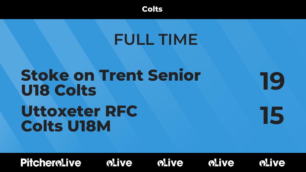 StokeRugby's tweet photo. FULL TIME: Stoke on Trent Senior U18 Colts 19 - 15 Uttoxeter RFC Colts U18M
#STOUTT #Pitchero
https://t.co/FpKfN3oinq https://t.co/CrZhAUDQ3S
